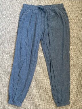 Patagonia Island Hemp Beach Pants Blue Geometric Patterned Women's SZ M Resort